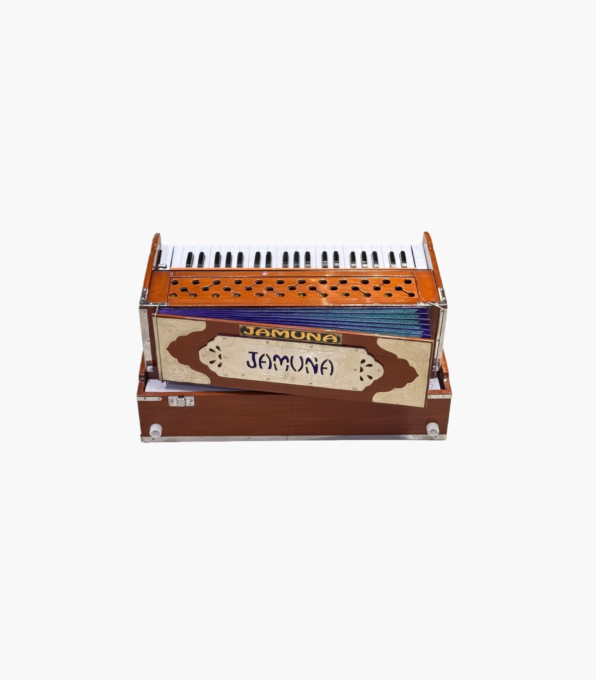 Jamuna Gold Series Harmonium | 3 Set Reeds | Folding Model | Premium Quality