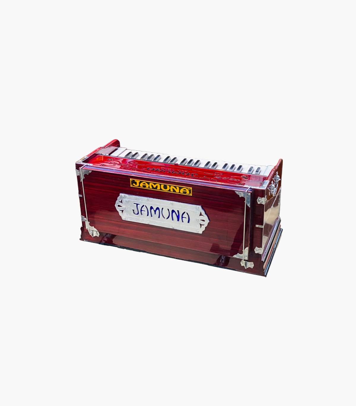 Jamuna 3 Line Harmonium with JAP Reed | Professional Model | Left Coupler | Without Stoppers