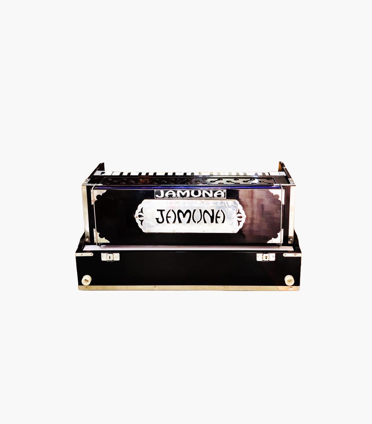 Jamuna 2 Line Harmonium | Khadi Kangi Khalsa Reeds | Soft Tone Folding Portable | Without Stoppers