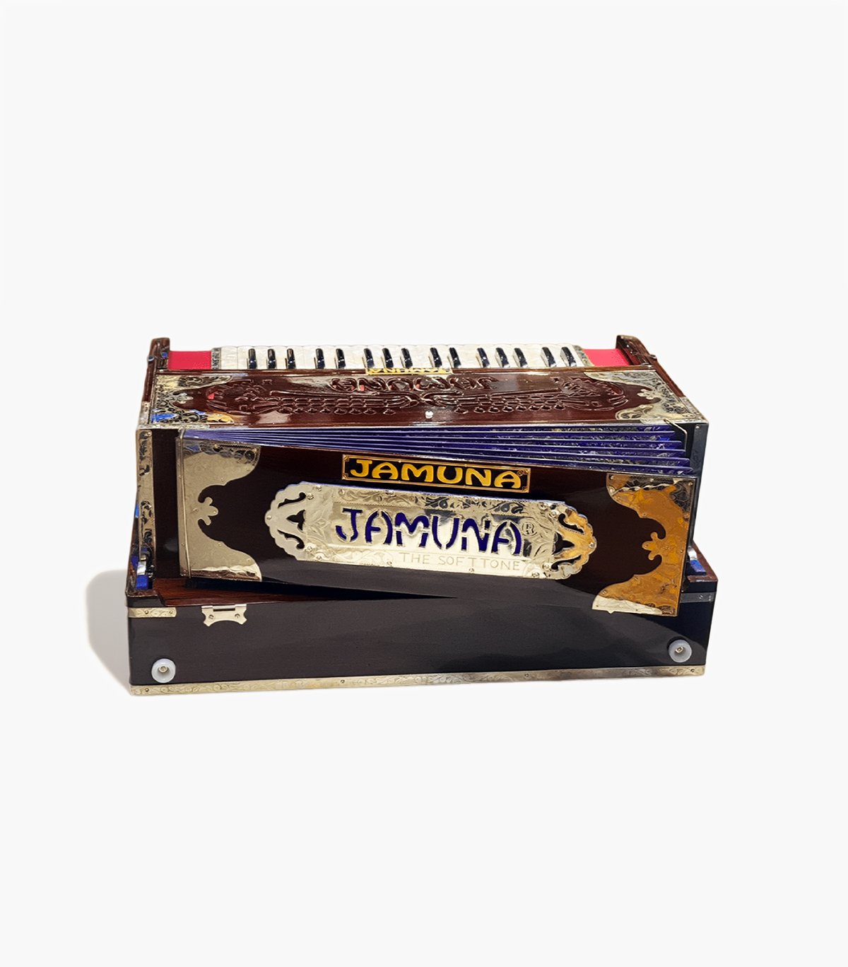 Jamuna 3 Line Palitana Star Harmonium | 9 Scale Changer | Khadi Kangi Reeds | Soft Tone | With Stopper