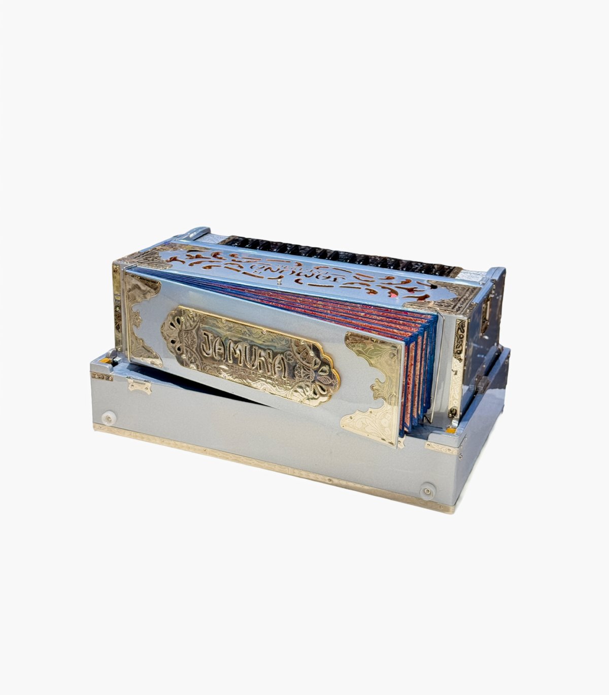 Jamuna 3 Line Palitana Star Harmonium | 9 Scale Changer | Khadi Kangi Reeds | With Stopper