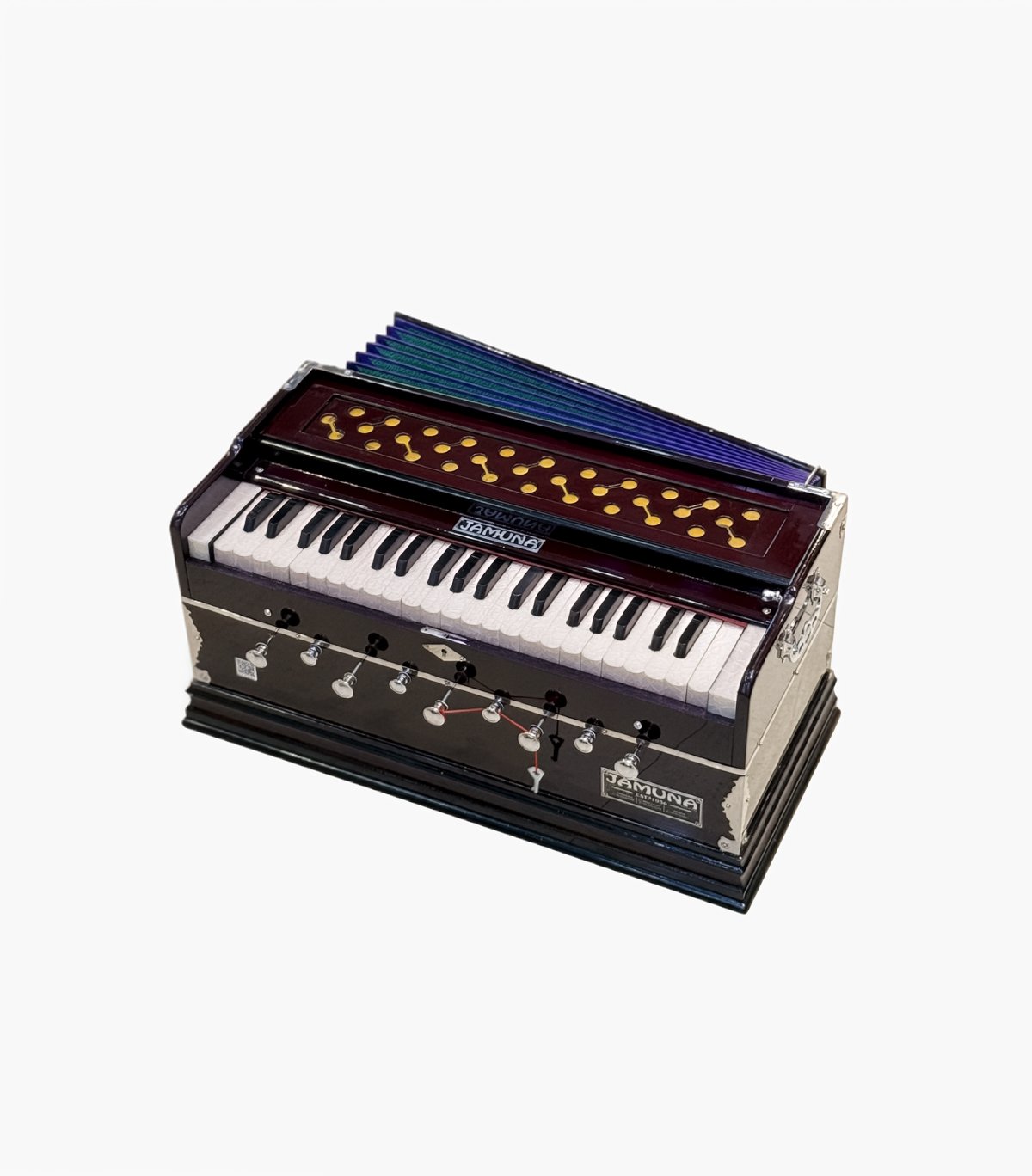 Jamuna Standing Harmonium | 2 Line Bass Male Reeds | 3.5 Octaves | 9 Stopper | Baithi Kangi | Premium Quality - Image 4