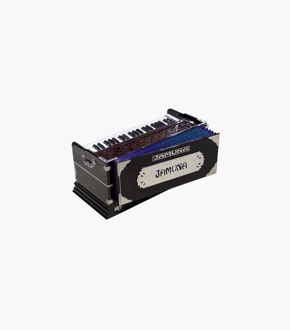 Jamuna Standing Harmonium | 2 Line Bass Male Reeds | 3.5 Octaves | 9 Stopper | Baithi Kangi | Premium Quality