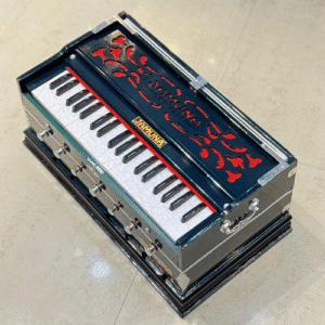 JAMUNA Harmonium 7 Stopper, Chudidaar Bellow, 39 key, Two reed, Bass Male Harmonium (Midnight Green Color)