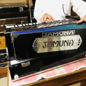 JAMUNA | 2 Line Jamuna Custom Reeds Original Khadi Kangi (Vertical Reeds) The Soft Tone Premium Special Harmonium | Folding Portable Without Stoppers