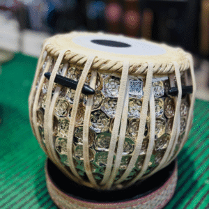 JAMUNA Silver Nickel Hand Engraved Brass Bayan (Tabla Dagga)