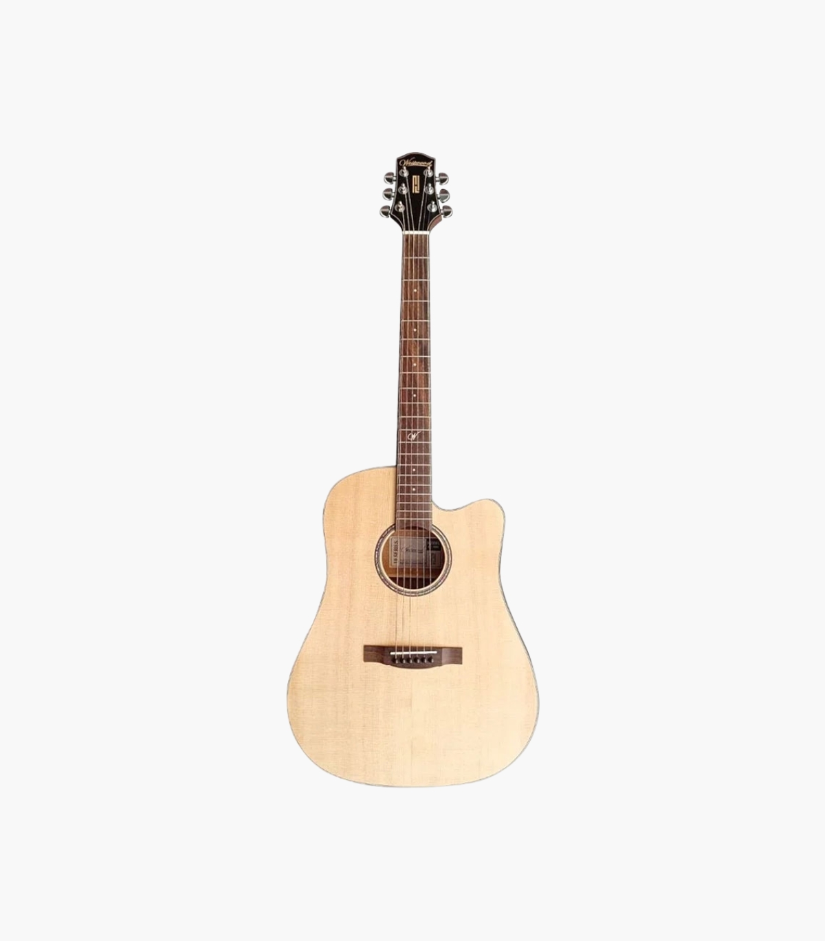 Westwood DC-10STA Trans-Acoustic Dreadnought Cutaway Guitar with Gig Bag | Natural Finish