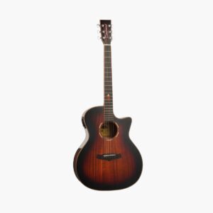 Winterleaf Exotic Grand Auditorium Venetian Cutaway Top _ Solid Mahogany Koa Veneer Back_Sides _ Koa TWX 6 CE K